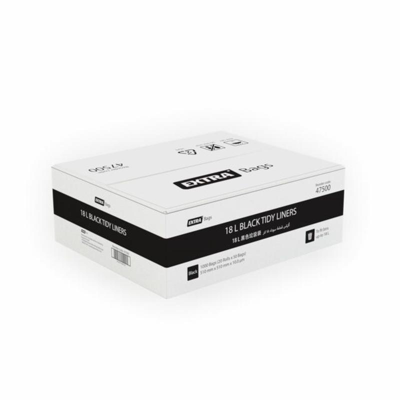 Best Hygiene 18 L Black Tidy Liners, 1000 Bags