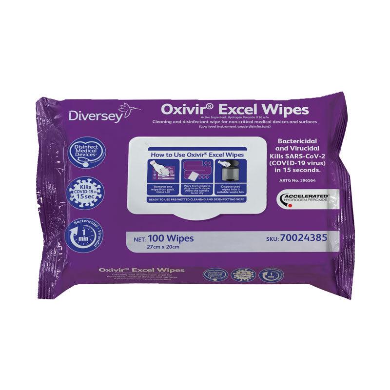 Diversey Oxivir Excel Wipes 100 Sheets