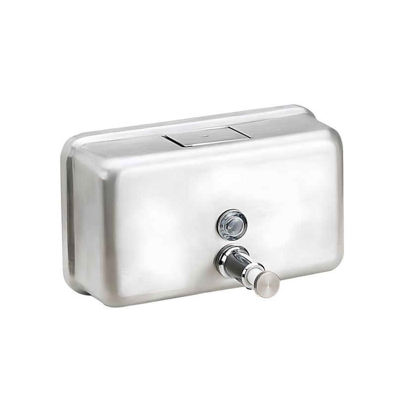Stainless Steel Horizontal Soap Dispenser, Metal Pump, 1200mL