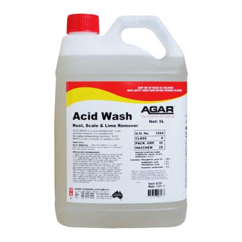 Agar Acid Wash Rust Scale and Lime Remover, 5L