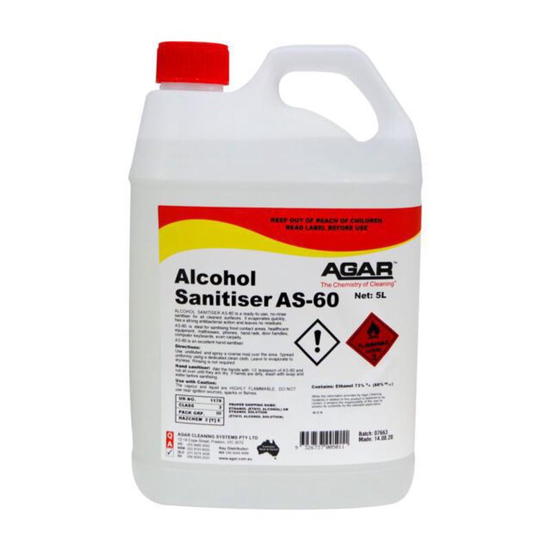 Agar Alcohol Sanitiser AS-60 5L