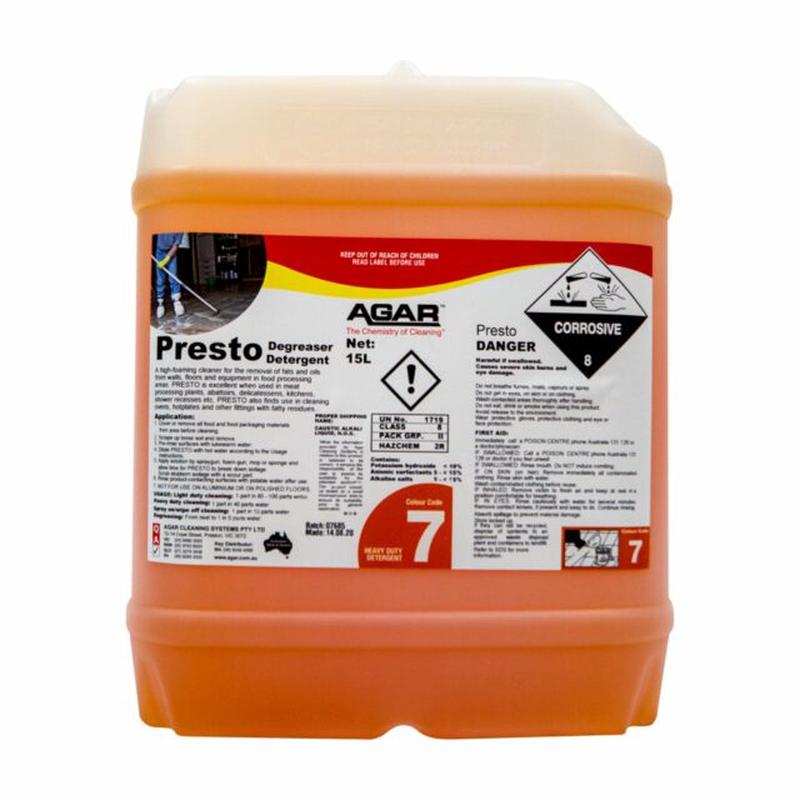 Agar Presto Detergent degreaser, 15L