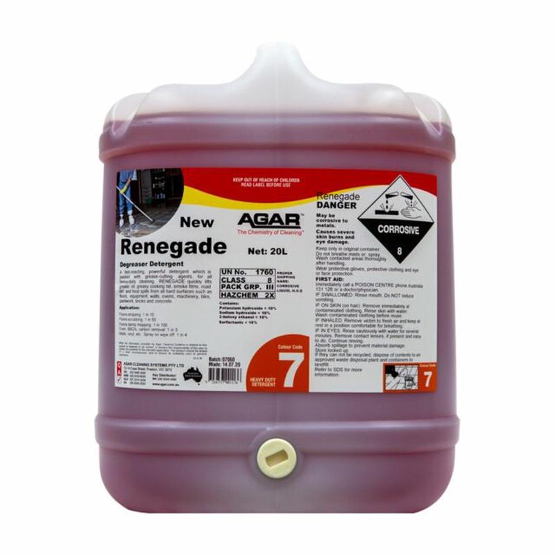 Agar Renegade Degreaser detergent, 20L