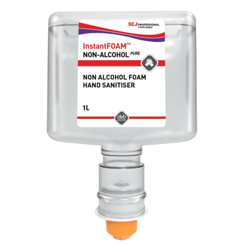 InstantFOAM Non-Alcohol PURE Foam Hand Sanitiser, 1L Cartridge Touch Free