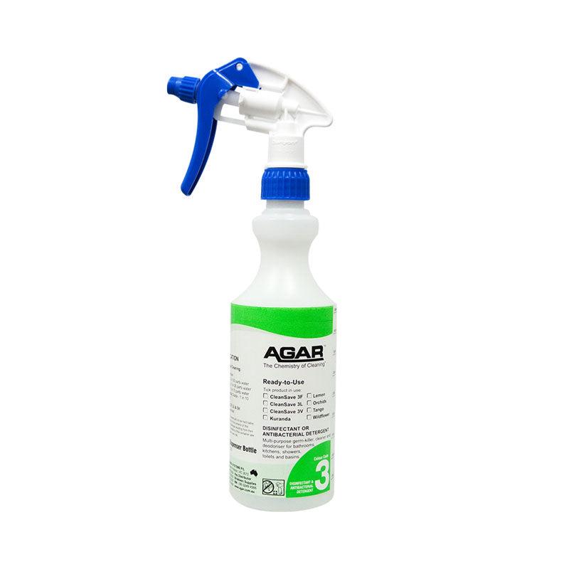 Agar 500mL Disinfectant & Antibacterial Detergent Spray Bottle Number 3 with Trigger