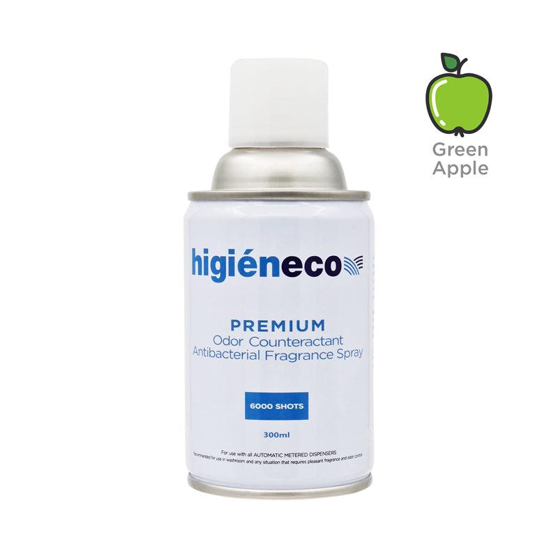 Higieneco Green Apple Automatic Aerosol Air Freshener Fragrance Refill, Antibacterial, 300 mL