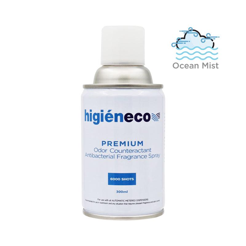 Higieneco Ocean Mist Automatic Aerosol Air Freshener Fragrance Refill, Antibacterial, 300 mL