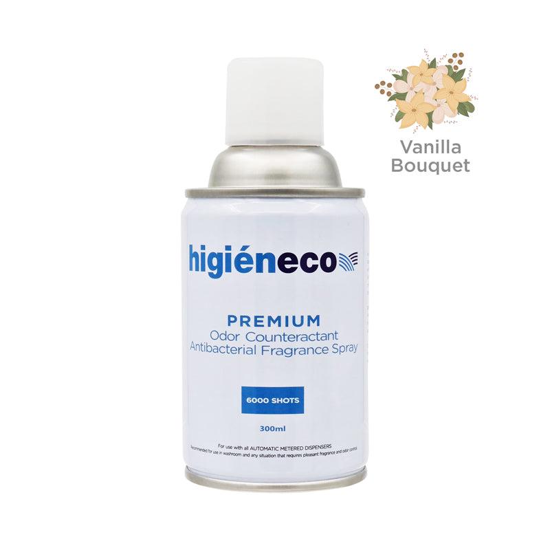 Higieneco Vanilla Bouquet Automatic Aerosol Air Freshener Fragrance Refill, Antibacterial, 300 mL