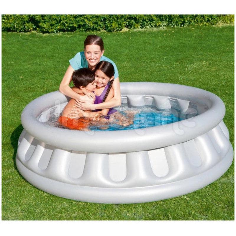 62002 Pump-Bestway 51080,mega Gray Metallic Inflatable Pool-152X43Cm