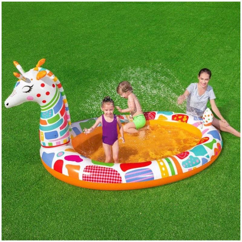 62002 Pump - Bestway 53089, Giraffe Themed, Water Spraying Pool