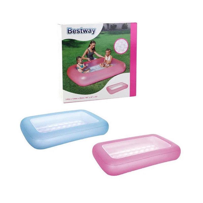 With Hand Pump, Bestway 51115, Inflatable Children's Pool With Floor-165X104X25 Cm