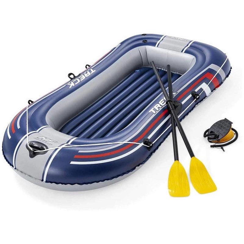 Bestway 61083, Hydro-Force Inflatable Bottom Boat Set, 2 Persons (190 Kg) - Rowing Pump Set