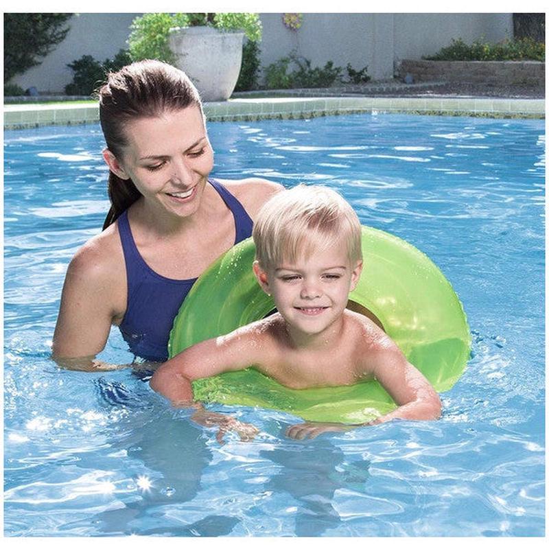 Beach Ball And Bestway - 51 Cm Transparent Children's Swimming Ring