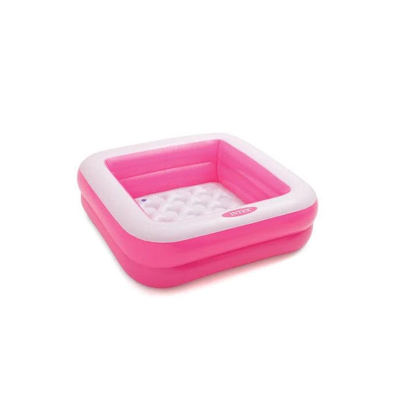 Intex Inflatable Soft Bottom Mini Square Pool 86X86X25 Cm Pink