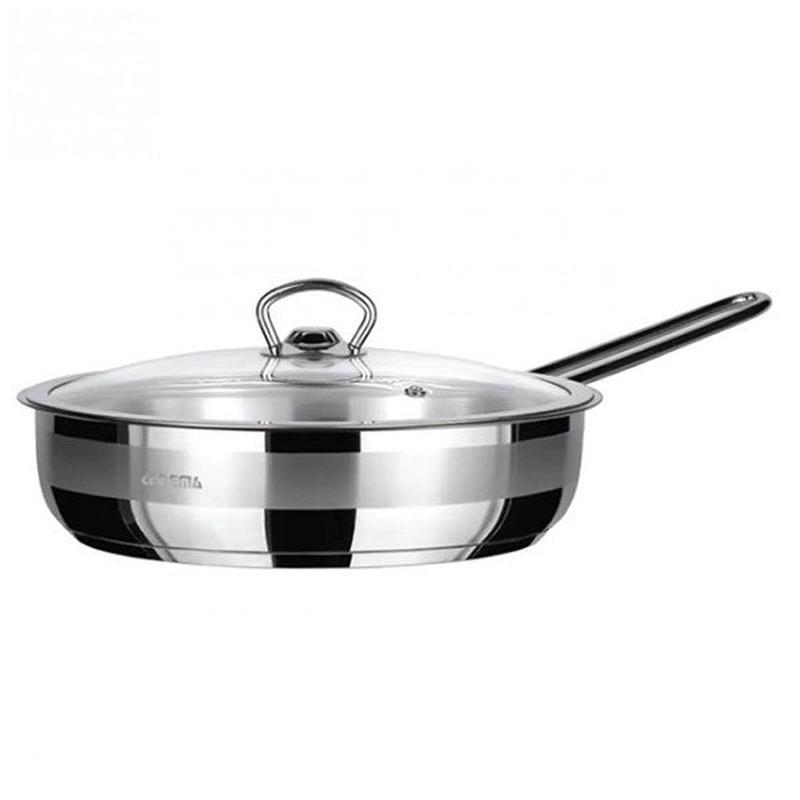 Amboss Saphire Stainless Steel Pan With Glass Lid 28 Cm