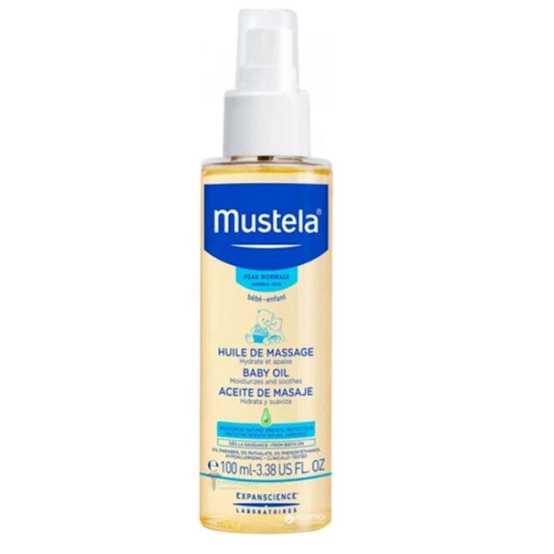 Mustela Baby Massage Oil 100 Ml - Moisturizing And Relaxing Baby Oil