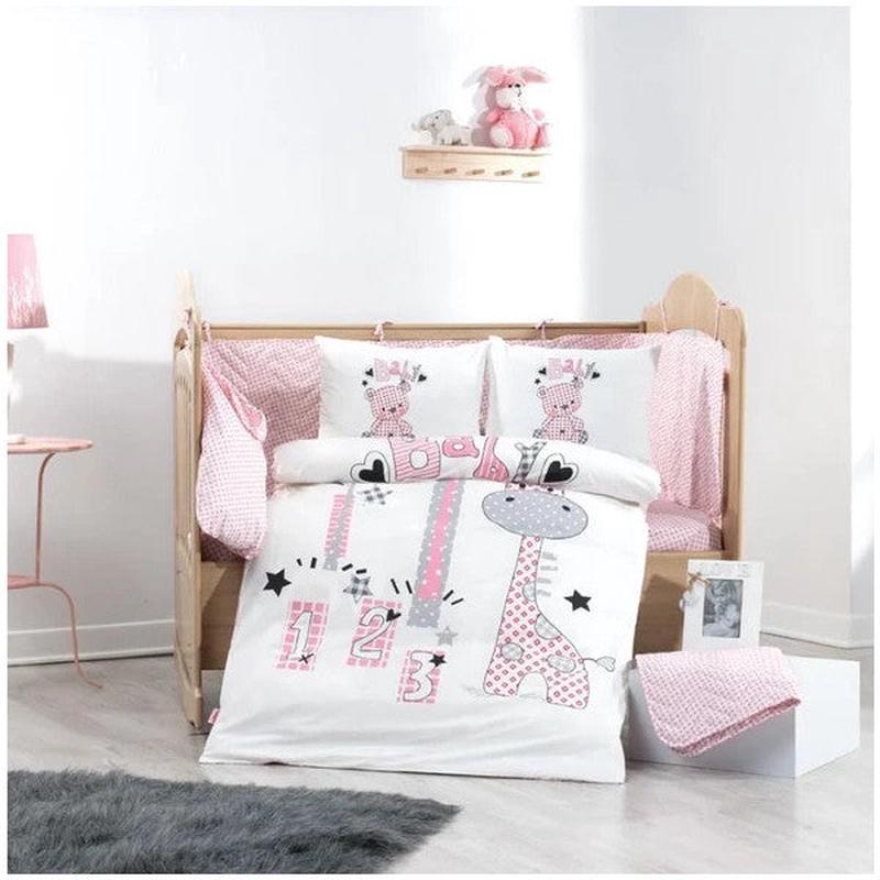 Hobby Buddy Pink Poplin Baby Bedding Set