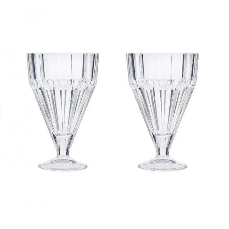 Paabahe 68136 Pleats Ice Cream Standed Presentation Bowl 2 Pieces