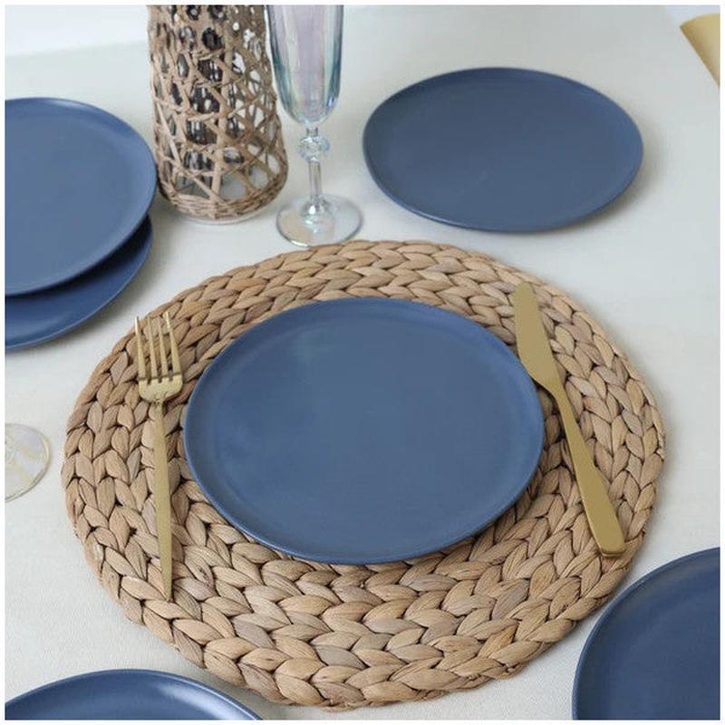 Keramika Matte Blue Sardes Cake Plate 22 Cm 6 Pieces 399