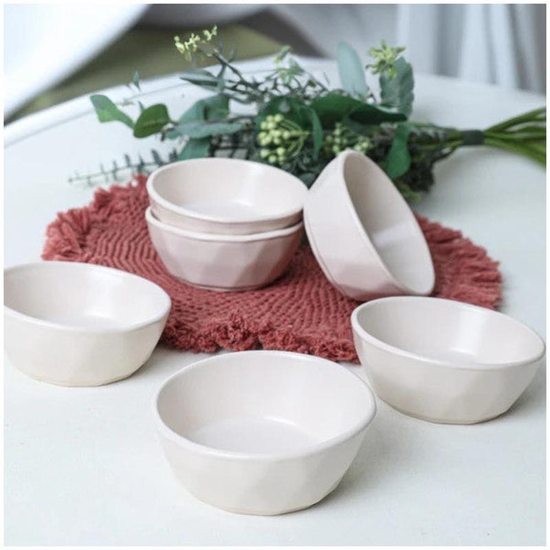 Keramika Matte Cream Crystal Snack / Sauce Bowl 12 Cm 6 Pieces 950