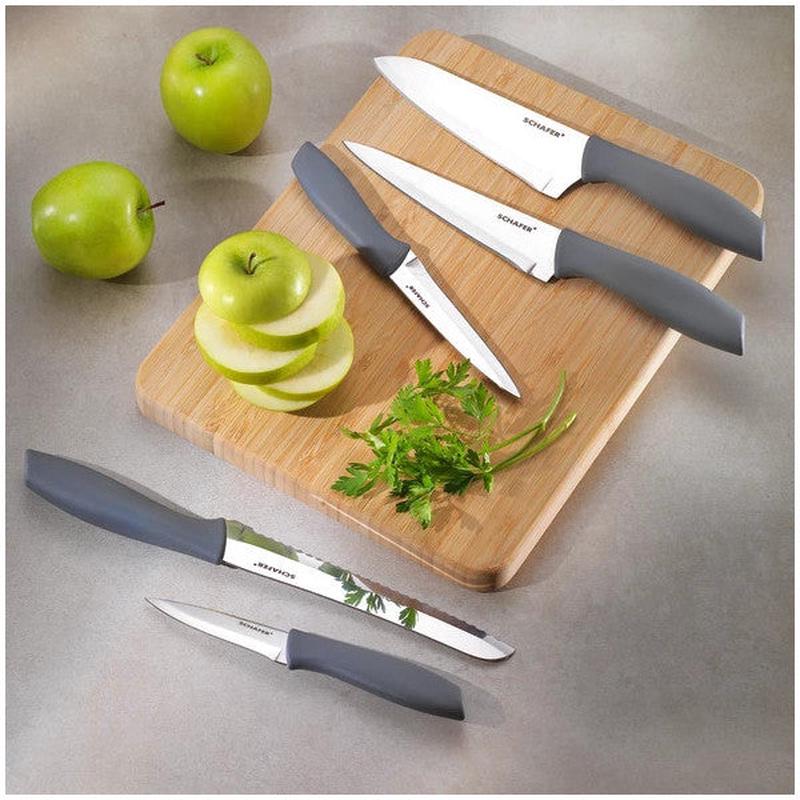 Schafer Quick Chef Knife Set 5 Pieces-Grey