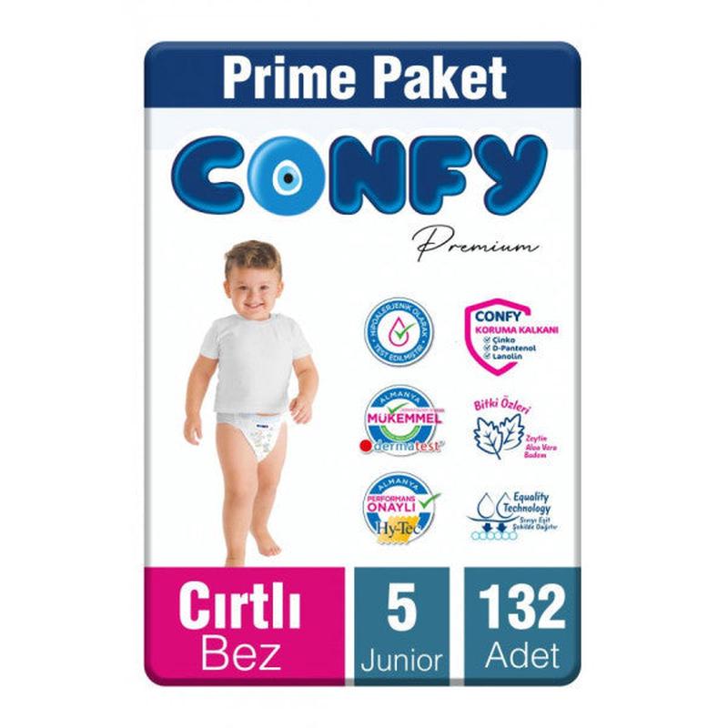 Confy Premium Number 5 Baby Diaper Junior 11 - 18 Kg 132 Pieces