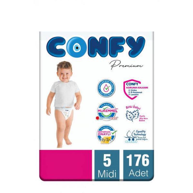Confy Premium Number 5 Baby Diaper Junior 11 - 18 Kg 176 Pieces