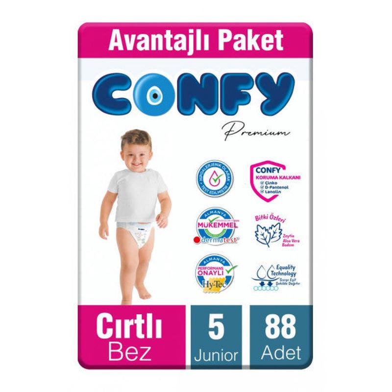 Confy Premium Number 5 Baby Diaper Junior 11 - 18 Kg 88 Pieces