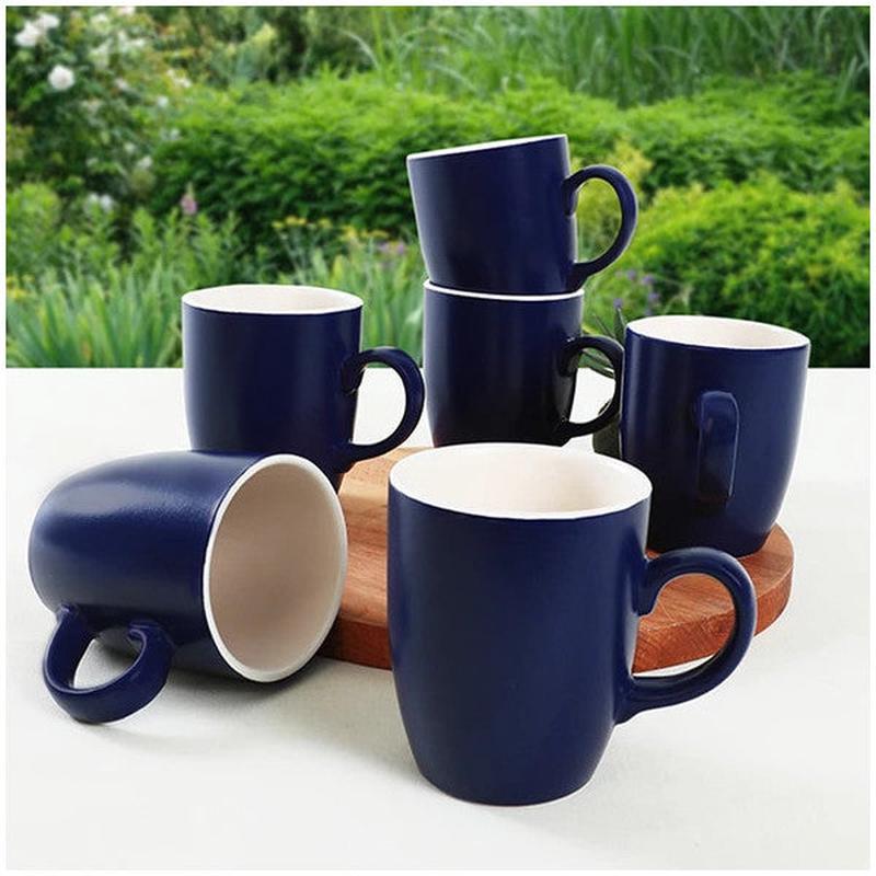 Keramika Matt Cobalt/mat White Cloud Mug 9 Cm 6 Pieces 952/021