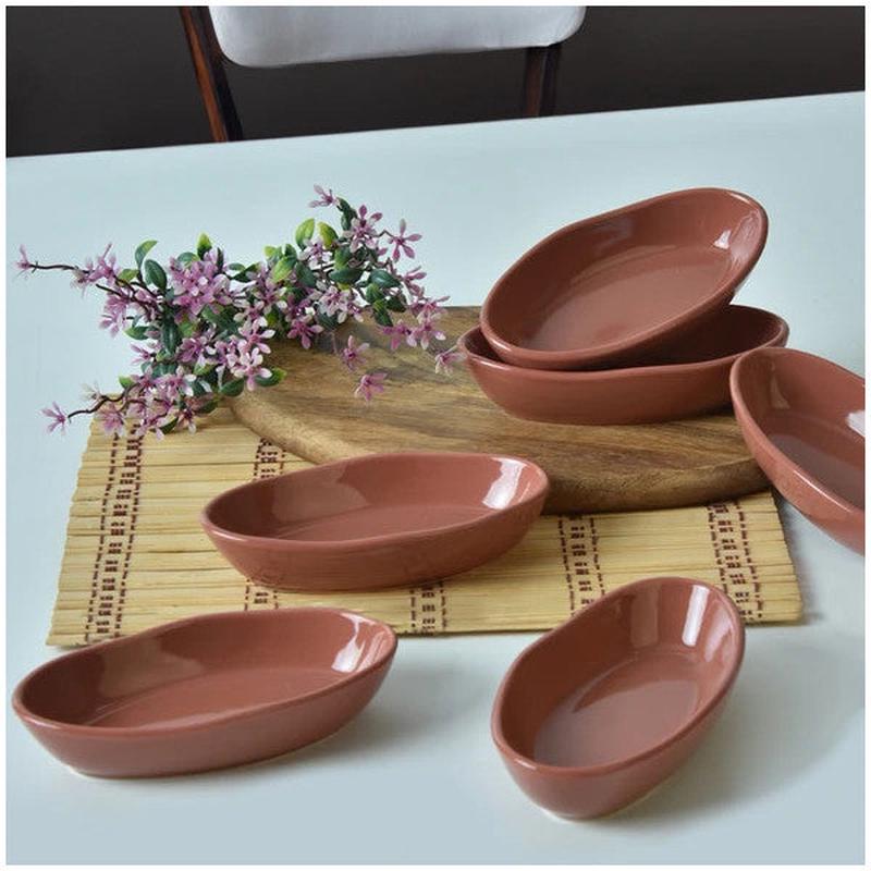 Keramika Red Brown Sea Snack Bowl 14 Cm 6 Pieces 607