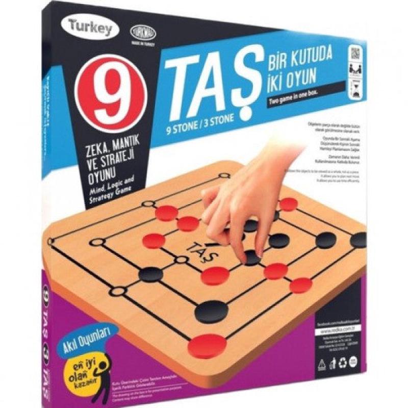 Redka 9 Stone / 3 Stone Mind, Intelligence and Strategy Game, Box Game