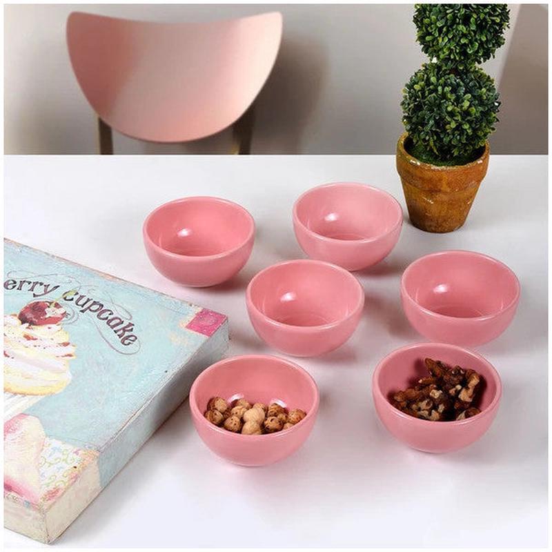 Keramika Cloud Pink Snack/sauce Bowl 8 Cm 6 Pieces