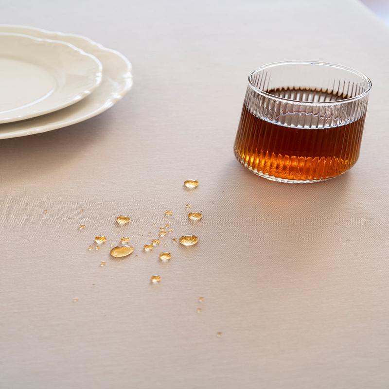 Florita Cappuccino Punch Embroidered Worry-Free Stain-Resistant Tablecloth 160X220 Cm