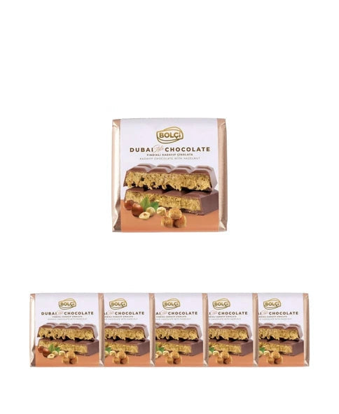 Boli Hazelnut Dubai Chocolate 100 Gr 6-Piece Advantage Pack (Total 600 Gr)