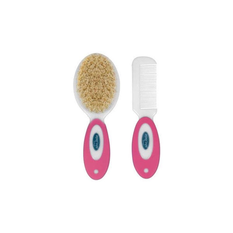 Sevi Bebe Natural Brush Comb Set Pink
