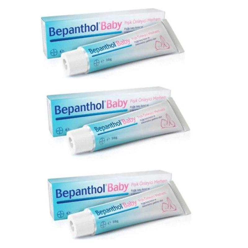 Bepanthol Provitamin B5 Baby Diaper Rash Prevention Ointment 30 Gr X 3 Pieces