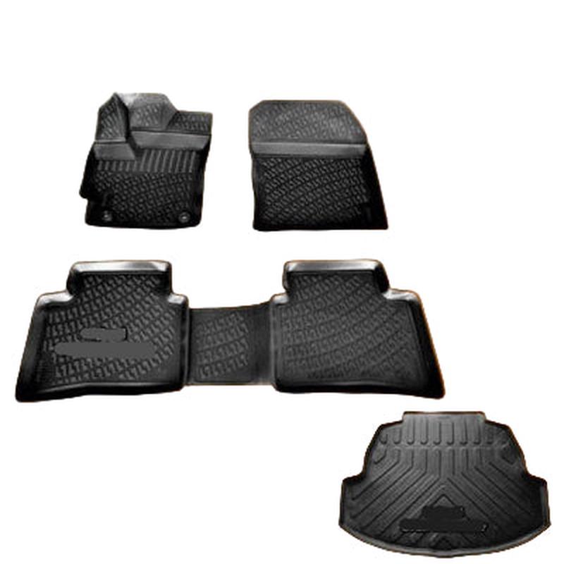Floor Mats and Cargo Liner for Toyota Corolla Sedan 2019 or Newer 3D Black Set