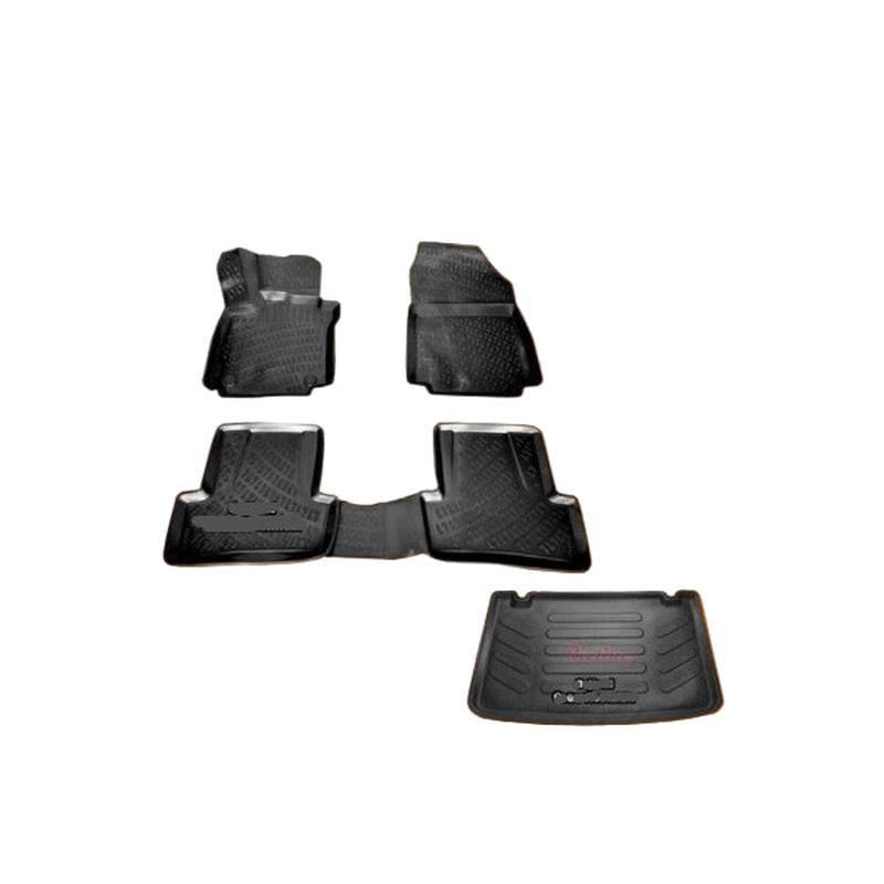 Floor Mats and Cargo Liner for Renault Clio 4 Hb 2012-2019 3D Black Set