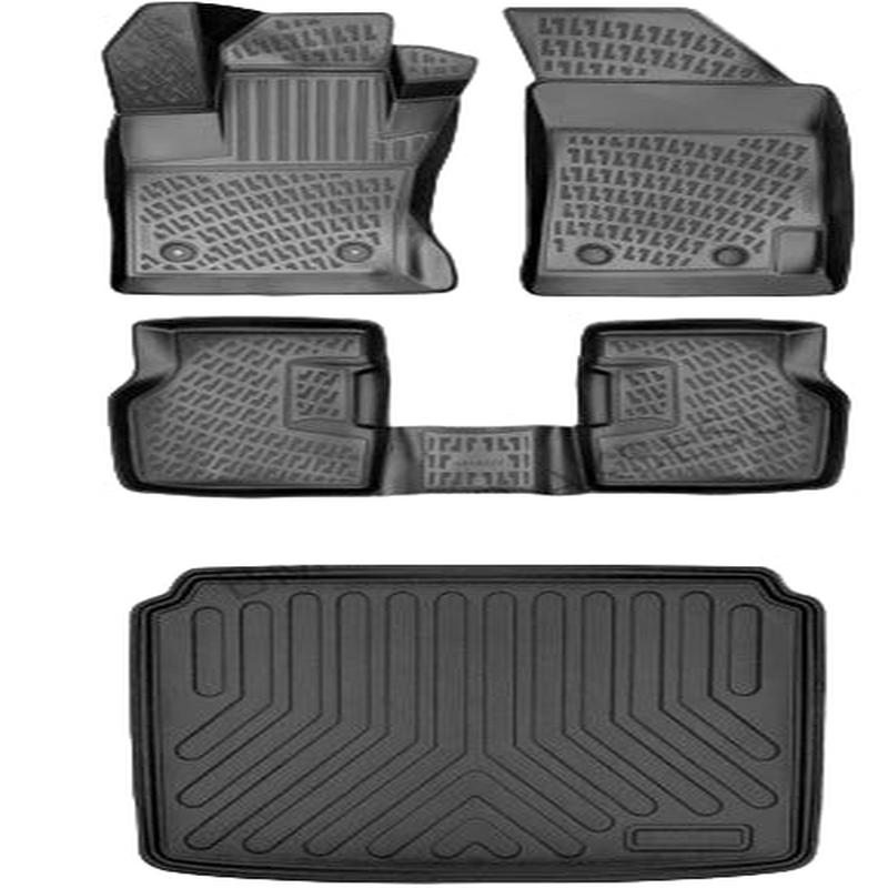 Floor Mats and Cargo Liner for Renault Megane 4 Sedan Double Tab 2016 or Newer