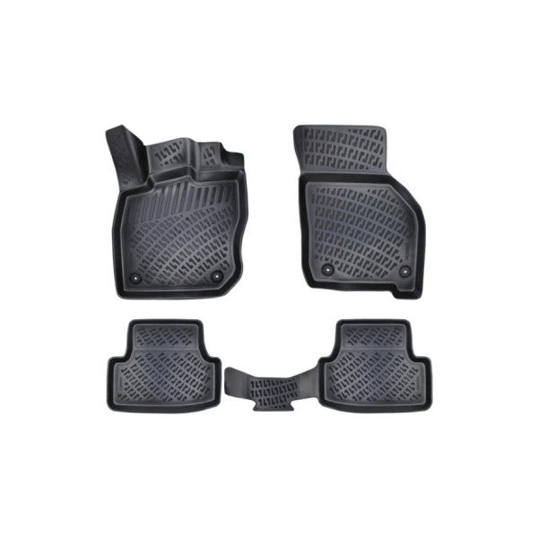 Floor Mats for Volkswagen Golf 7 2012-2019 Black 3D Floor Mats Set