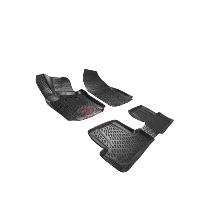 Floor Mats for Renault Captur 2013-2018 3D Black 4-Piece Set