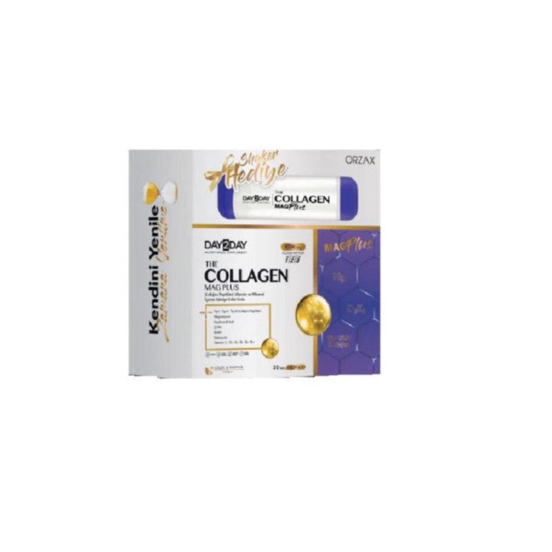 Day2Day Collagen Mag Plus Strawberry Watermelon Flavored 30 Sachets + Shaker Gift