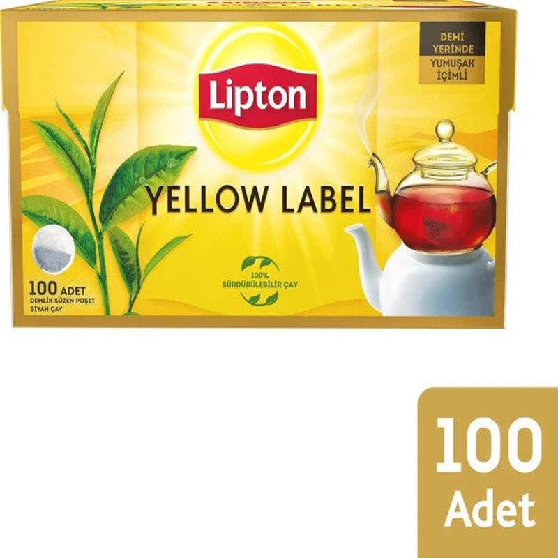 Lipton Yellow Label Black Strained Infuser Tea Bag 100 X 3.2 G