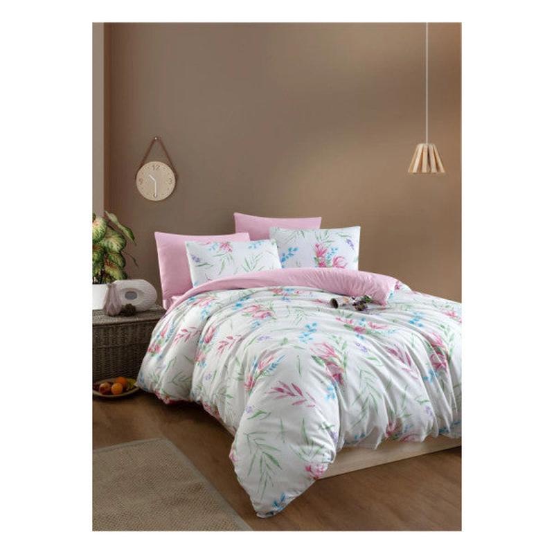 Tulip Double Duvet Cover Set With Fitted Sheet