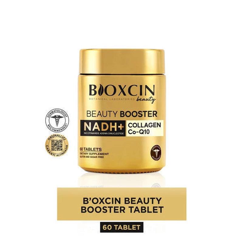 Bioxcin Beauty Booster 60 Tablets - Collagen Nicotinamide Coq10 Glutathione Astaxanthin Resveratrol Hya Acid.