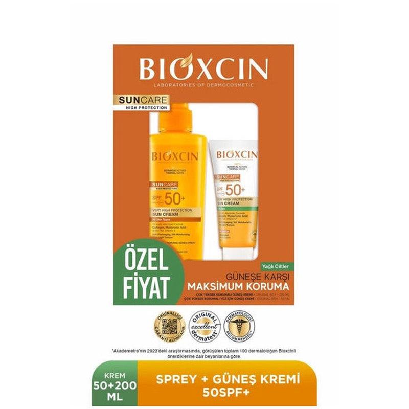 Bioxcin Sun Care Spf 50 Face Sun Cream 50 Ml Combination Oily Skin + Body Sun Spray 200 Ml