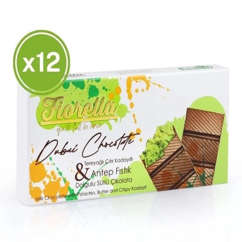 Fiorella Dubai Chocolate 200 Gr. 12 Pieces (1 Box)
