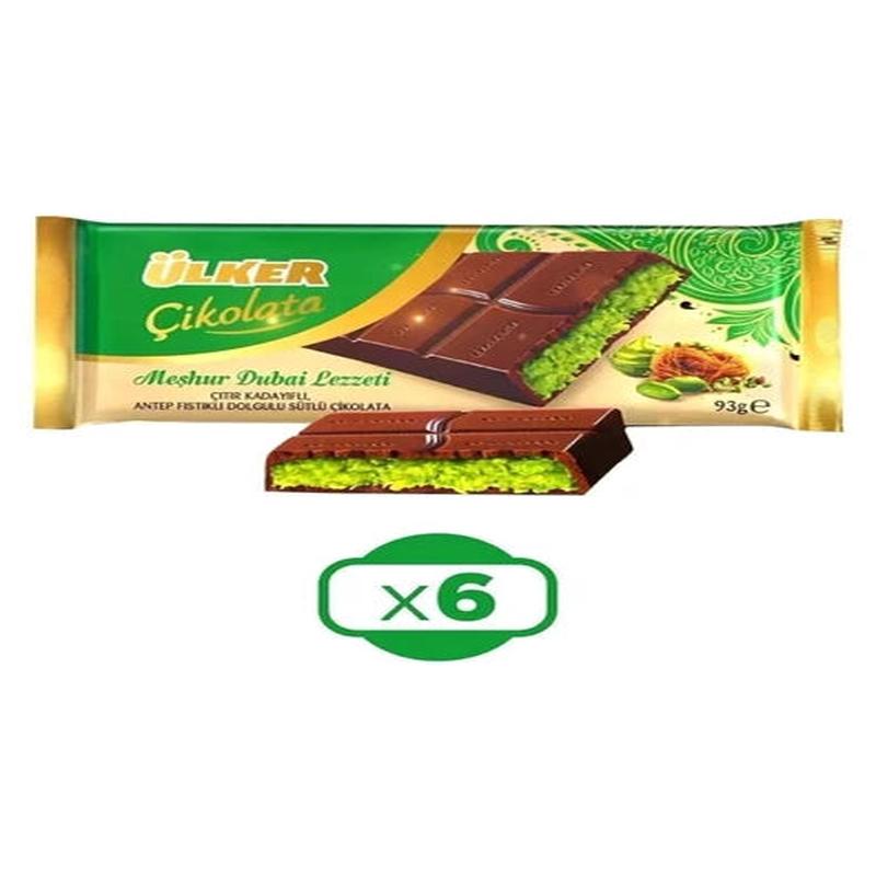 lker Famous Dubai Flavor Dubai Chocolate With Kadayif 93 Gr X 6 Pieces