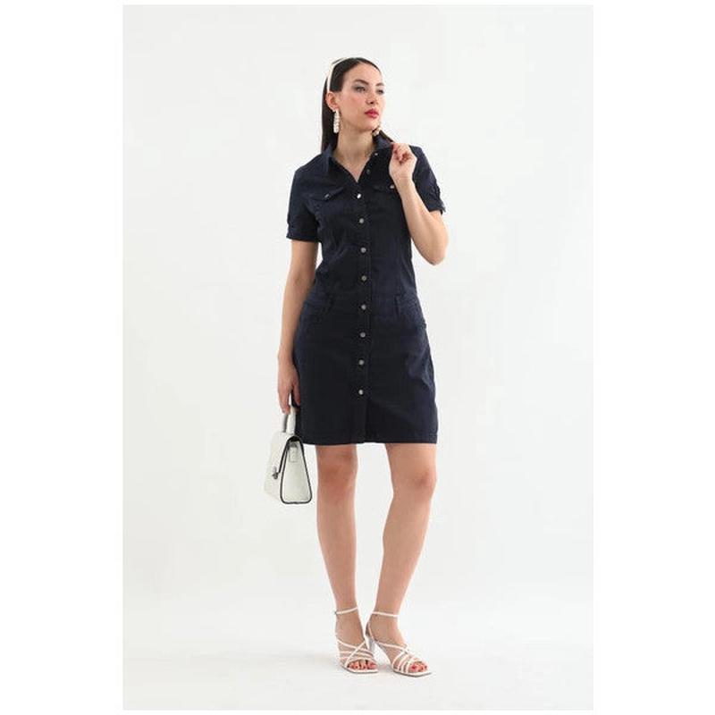 Women's Buttoned Jean Dress