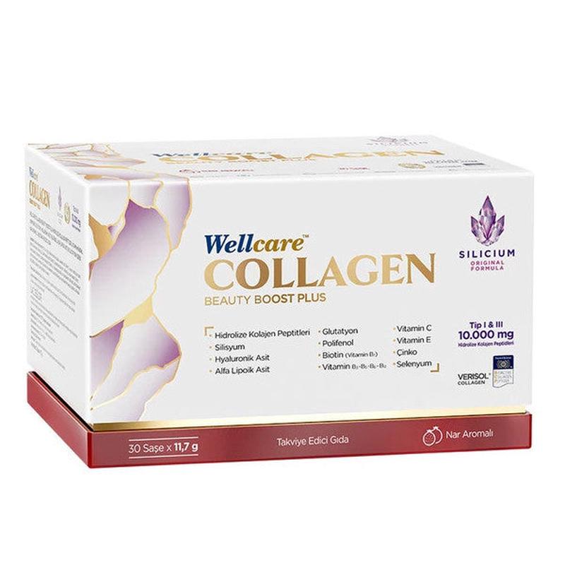 Wellcare Collagen Beauty Boost Plus 10,000 Mg 30 Sachets Pomegranate Flavor